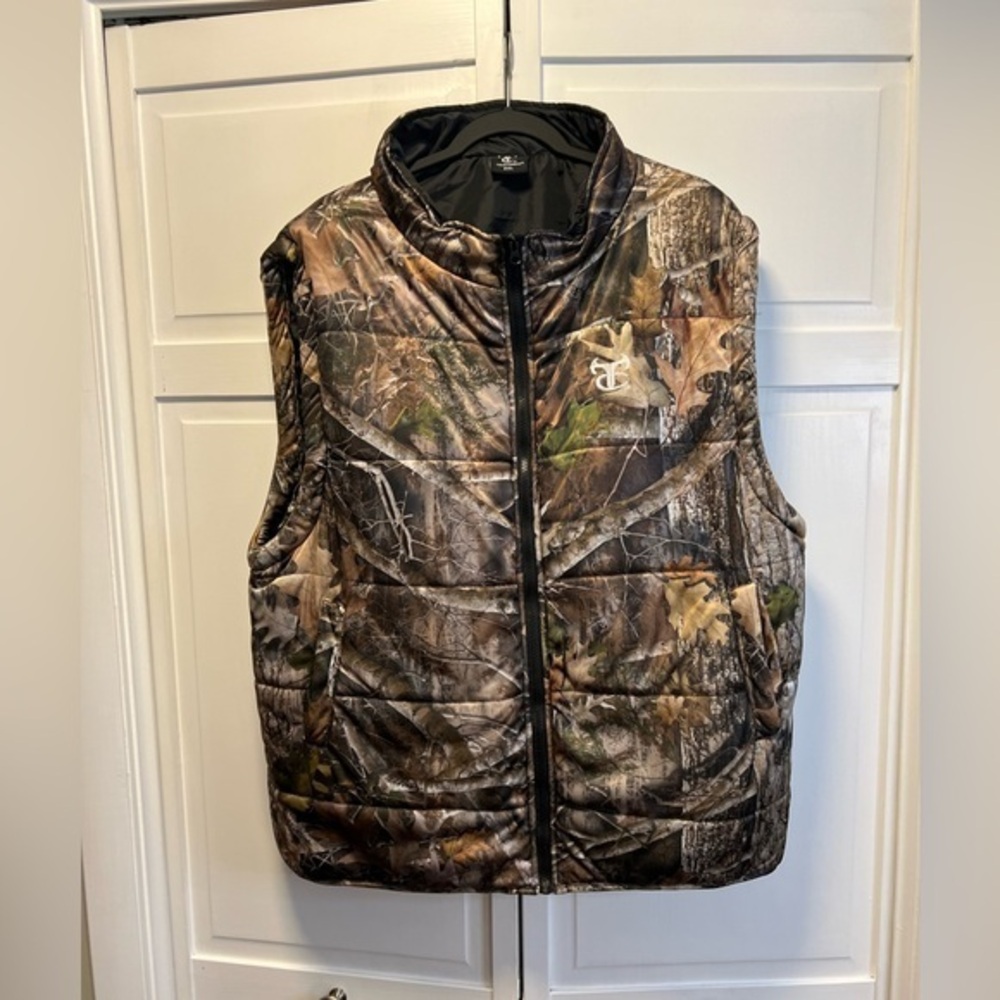 True Timber Camouflage Vest Size Men’s 2XL Color Brown And Green Camouflage
